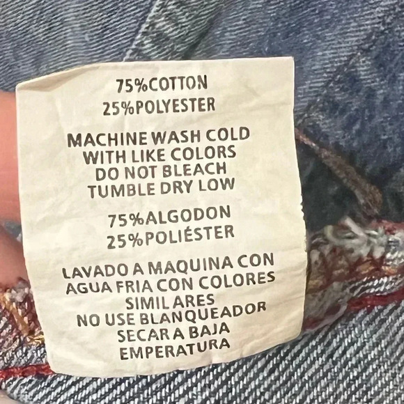 Denim Jacket with Faux Fur Collar - Picture 8 of 8